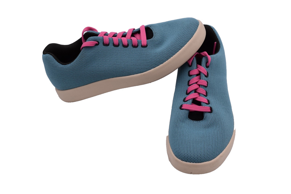 ATOMS Model 000 Sneakers - Blue w/ Pink Laces - Size Women 7.5 / Mens 6